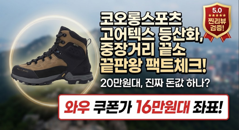 코오롱 스포츠 남성 고어텍스 트레킹화