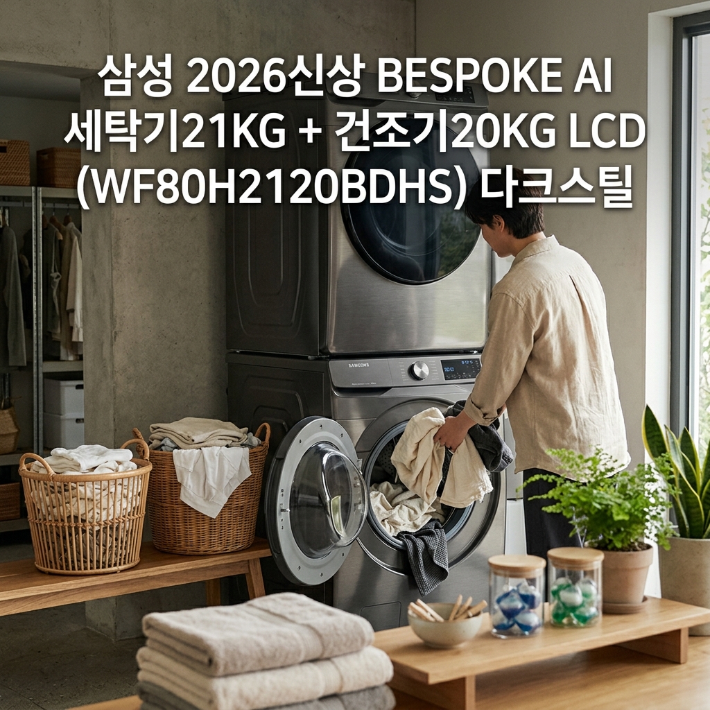 삼성전자 세탁기건조기 비스포크 BESPOKE AI (WF80H2120BDHS) 제품 이미지