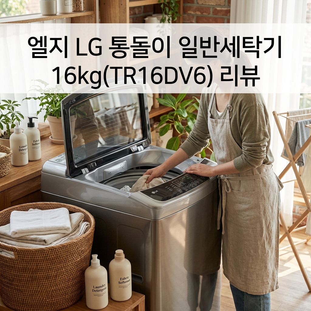 엘지 LG 통돌이 일반세탁기 16kg(TR16DV6) 리뷰 제품 이미지